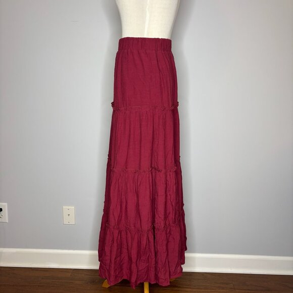 Thats So Fetch - Burgundy Selina Maxi Skirt - Picture 2 of 4